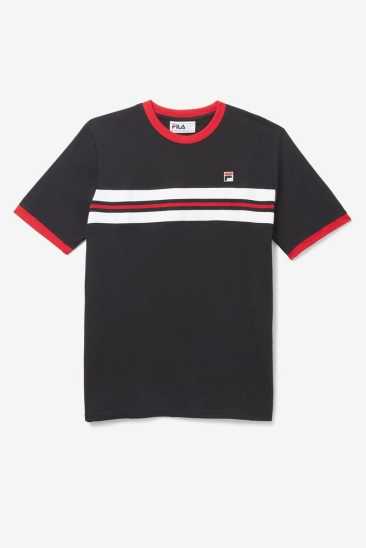 Fila Homme Silver Tee 001 Noir / Rouge / Blanche Fila France EFM-289147